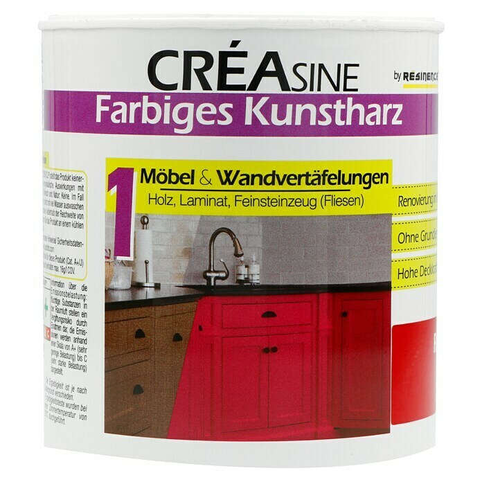 Résinence Créasine Farbiges Kunstharz (Rot, 500 ml)