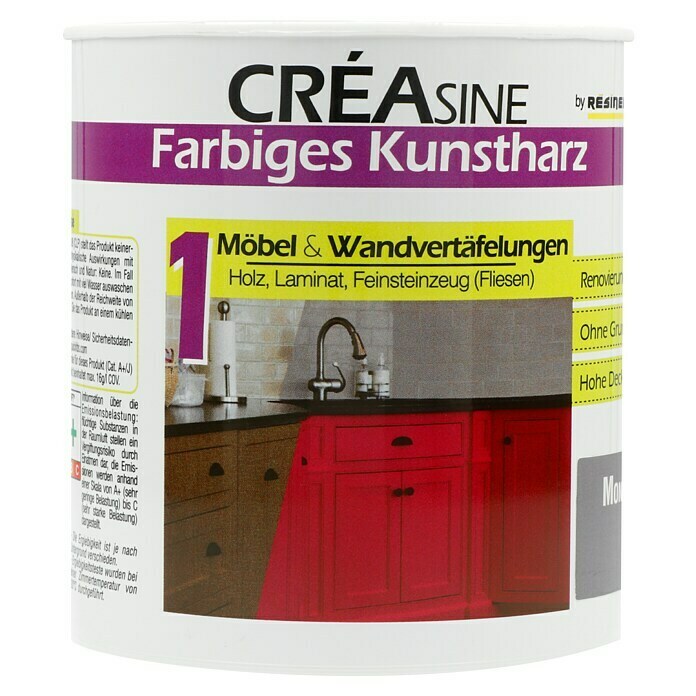 Résinence Créasine Farbiges Kunstharz (Mondgrau, 500 ml)