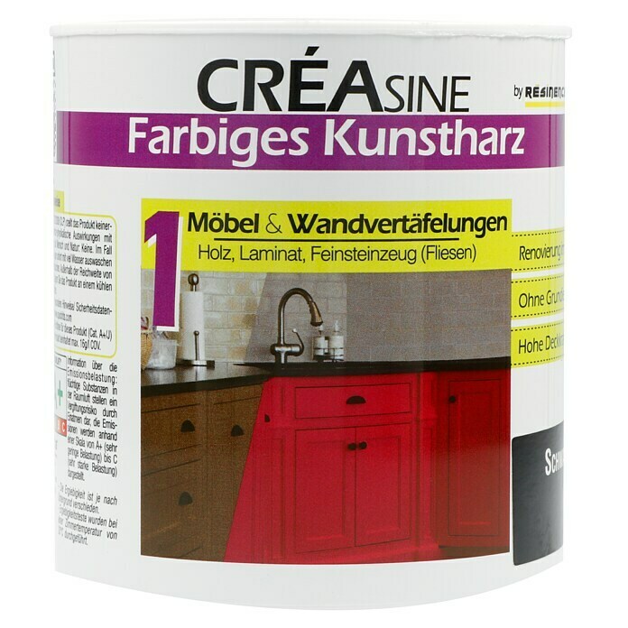 Résinence Créasine Farbiges Kunstharz (Schwarz, 500 ml)