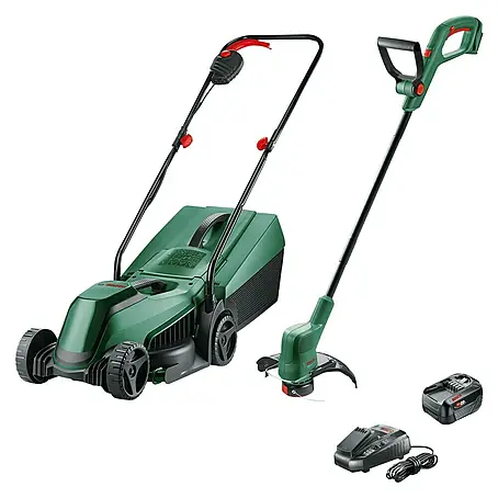 Bosch Power for All 18V Akku-Rasenmäher-Set Akku-Rasenmäher 18V-32-200 + Akku-Rasentrimmer18V-26