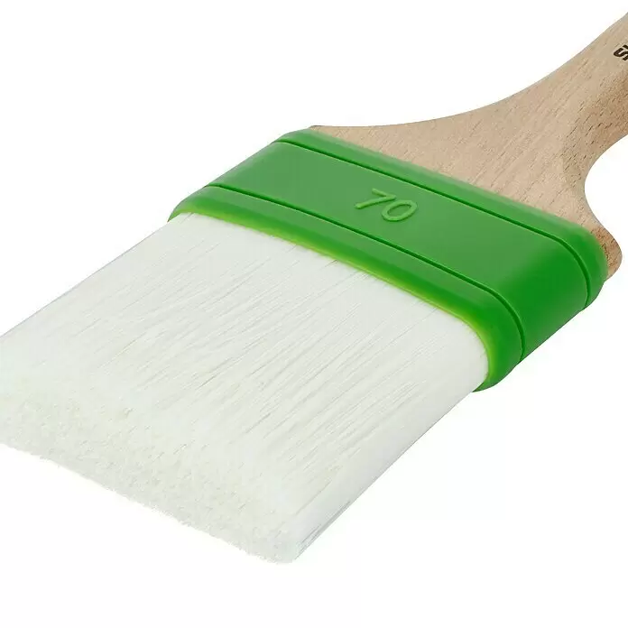 swingcolor Premium Abbeiz-Flachpinsel - Breite Borsten: 70 mm, Nylonfasern, Naturholz - Detailaufnahme