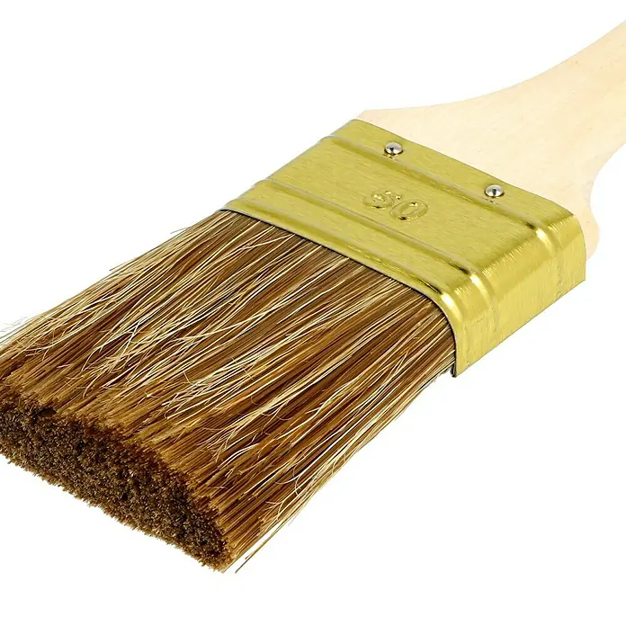 swingcolor Komfort Lasur-Flachpinsel - Breite Borsten: 50 mm, Hollestermischung, Naturholz - Pinsel mit Holzgriff und goldenem Metallband, ideal für präzise Malerarbeiten und professionelle Ergebnisse.