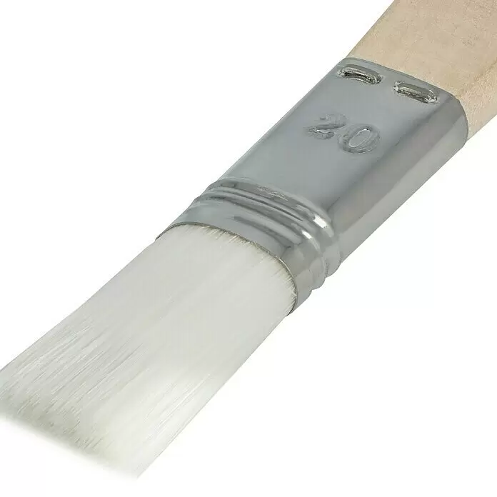swingcolor Premium Plattpinsel - Breite Borsten: 20 mm, Gerade, Naturholz - Detailaufnahme
