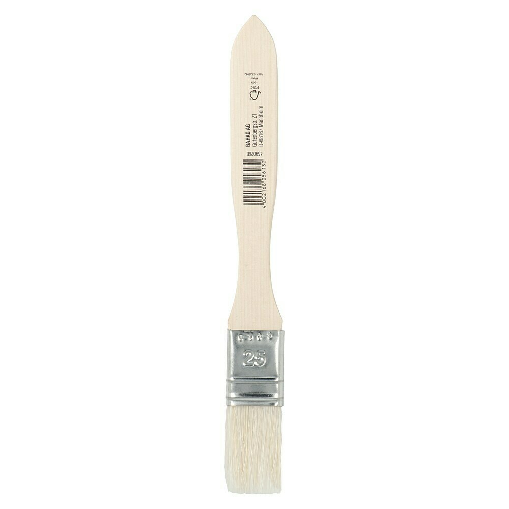 2x Chip Paint Pinsel Farben Bürsten Holzgriff Für Flecken Lacken Gesso
