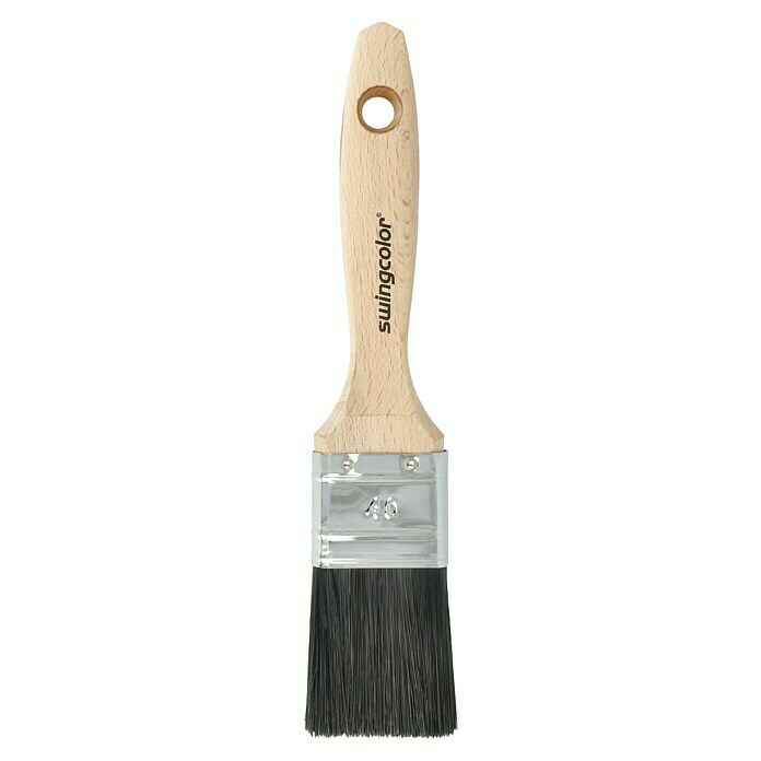 swingcolor Premium Flachpinsel Lack (Breite Borsten: 40 mm, All-in-one-Borsten, Naturholz)