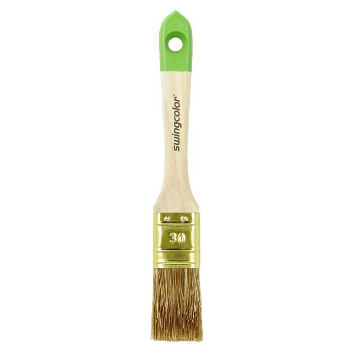 swingcolor Komfort Lasur-Flachpinsel (Breite Borsten: 30 mm, Hollestermischung, Naturholz)