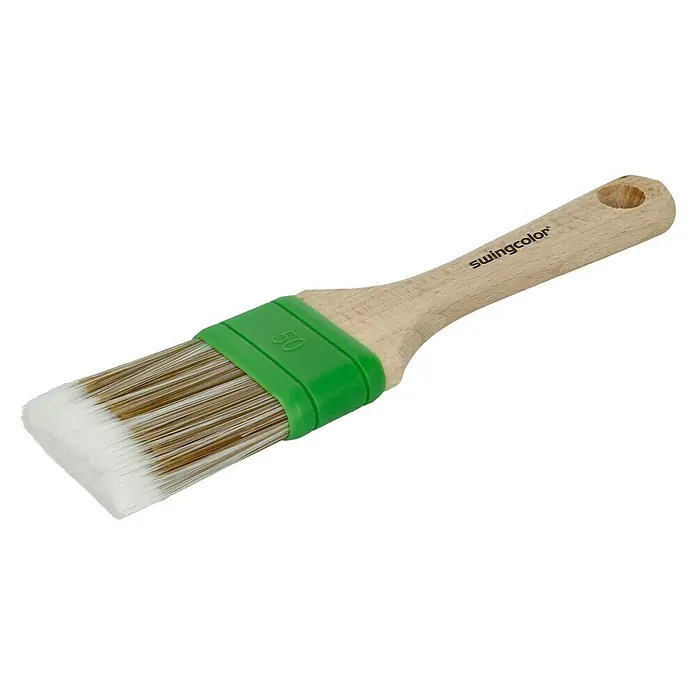 swingcolor Premium Wachspinsel - Breite Borsten: 50 mm, Spezielle Borstenmischung, Naturholz - Pinsel mit Holzgriff und grüner Zwinge, ideal für präzise Farbaufträge. Die Borsten sind hochwertig und sorgen für ein gleichmäßiges Ergebnis.