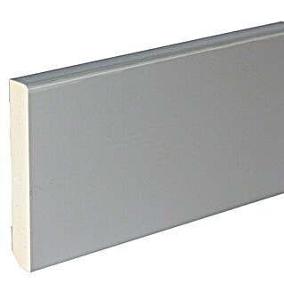 Rufete Rodapié WPC antihumedad (224 cm x 12 mm x 80 mm, MDF/WPC, Gris)