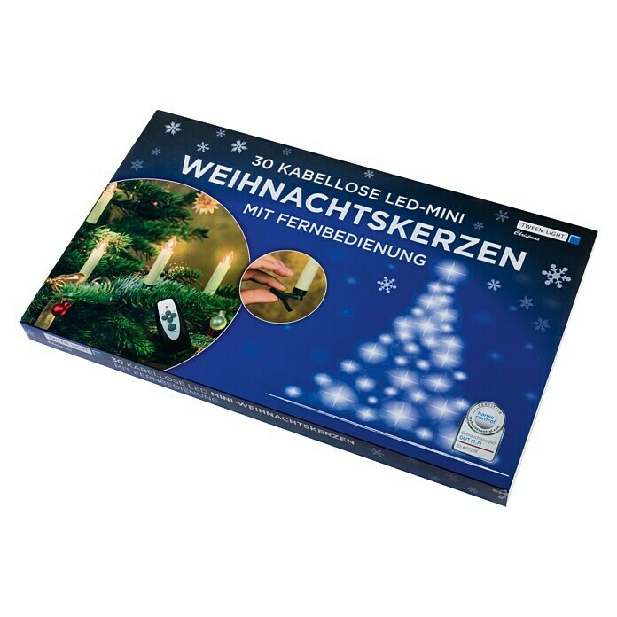 LED-Weihnachtskerzen-Set (Innen, Anzahl Leuchtmittel: 20 Stk., Elfenbein, IP20)