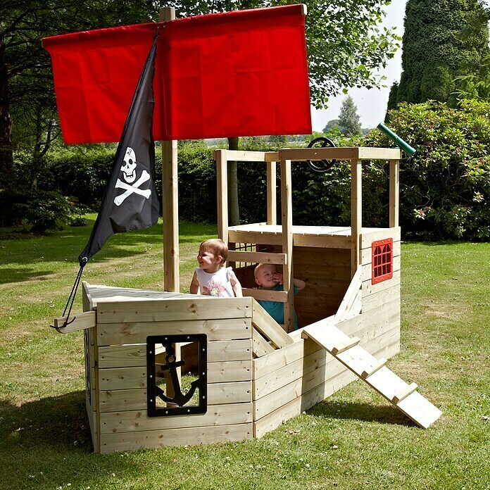 TP Toys Klettergerüst Piratenschiff Galleon (272 x 171 x 206 cm, Holz) | BAUHAUS