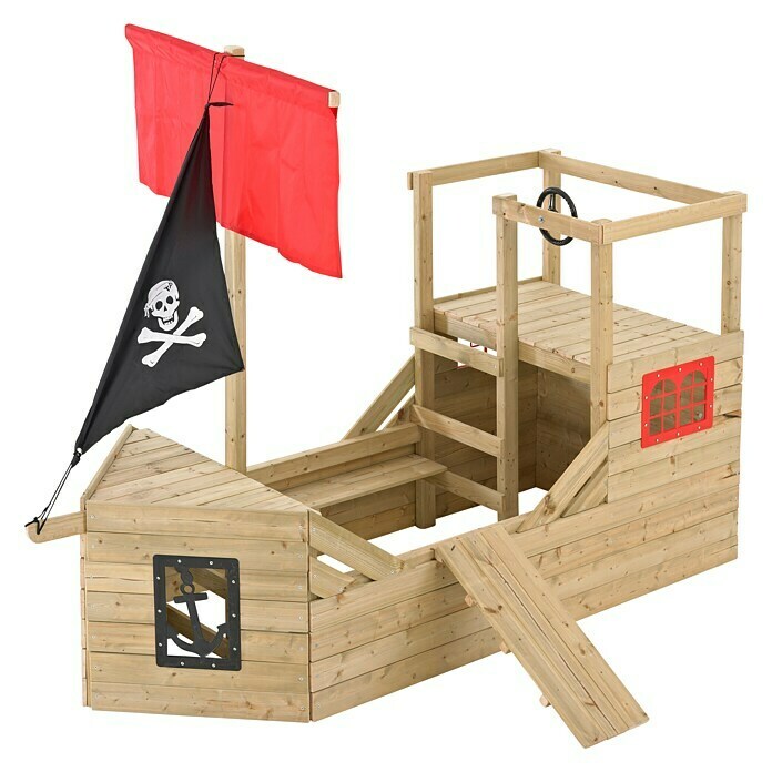 TP Toys Klettergerüst Piratenschiff Galleon (272 x 171 x 206 cm, Holz) | BAUHAUS