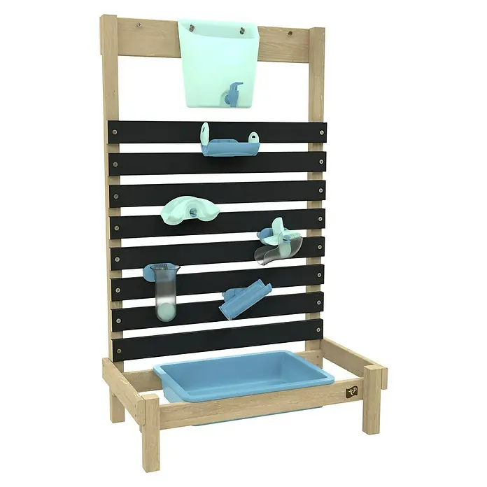 TP Toys Gartenspielgerät Splash - 31 x 57 x 92 cm, Holz - Das Wasserspielzentrum ist aus Holz gefertigt und mit verschiedenfarbigen Kunststoffelementen zum Spielen mit Wasser ausgestattet.