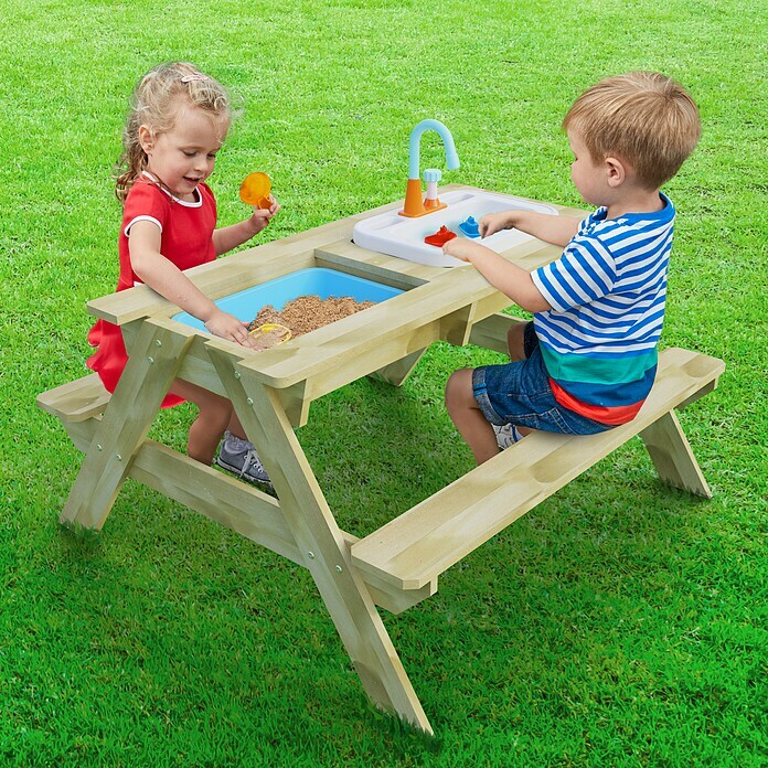 TP Toys Kinder-Picknicktisch (L x B x H: 94 x 89 x 71 cm, Holz) | BAUHAUS