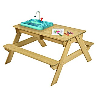 TP Toys Kinder-Picknicktisch (L x B x H: 89 x 94 x 51 cm, Holz)