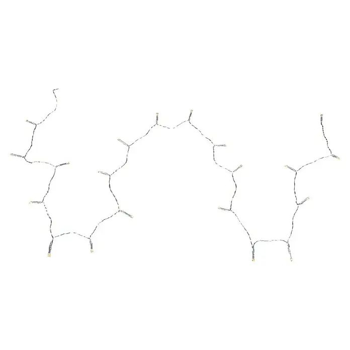 Globo Guirnalda luminosa LED Venuto Transparente - Para interior, Longitud del cable: 1,9 m, Blanco - Guirnalda luminosa LED festiva para interiores, ideal para decoraciones. La luz blanca cálida crea un ambiente acogedor en cualquier habitación.