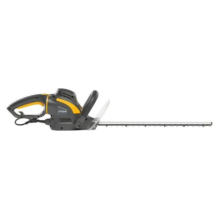 Stiga Elektro-Heckenschere HT 105c - 500 W, Schnittlänge: 45 cm, Max. Aststärke: 16 mm - Abbildung einer elektrischen Heckenschere von STIGA, ideal für den präzisen Schnitt von Hecken mit hoher Leistung und Effizienz.