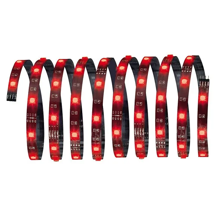 Paulmann LED-Band YourLED Eco Basisset RGB - Länge: 3 m, Lichtfarbe: RGB, 21,6 W, 630 lm - Rote LED-Streifen für dekorative Beleuchtung. Perfekt für Ambiente und Akzente in jedem Raum, energieeffizient und einfach zu installieren.