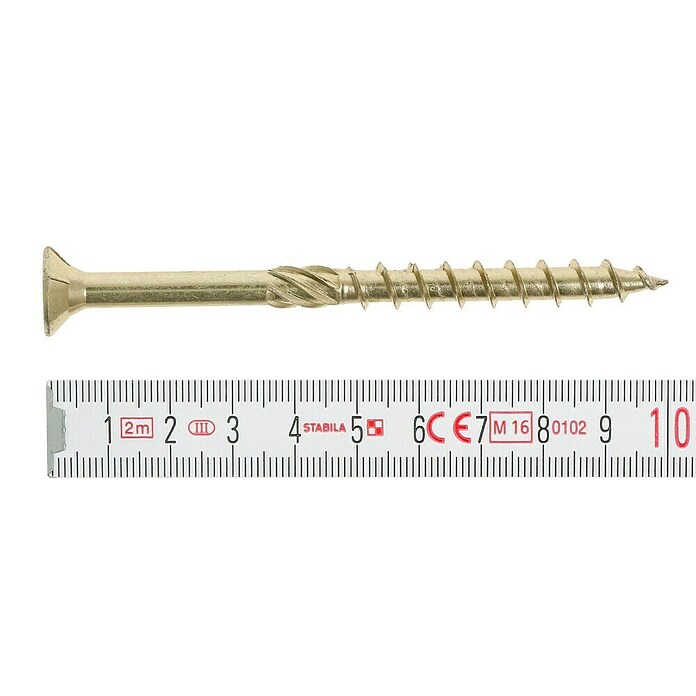 Profi Depot Tornillo para madera TX (Diámetro: 8 mm, Largo: 100 mm, Cabezal avellanado, TX para accionamientos TORX, 50 uds.)