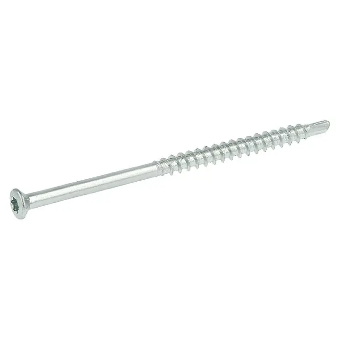 Profi Depot Dielenschraube VZ TX - Durchmesser: 3,2 mm, Länge: 60 mm, TX für TORX-Antriebe, 200 Stk. - Silberne Holzschraube mit flachem Kopf und scharfer Spitze, ideal für Holzverbindungen.