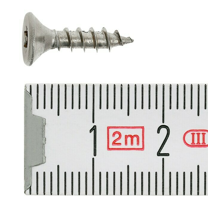 Profi Depot Spanplattenschraube A2 (Durchmesser: 4 mm, Länge: 16 mm, Edelstahl, TX für TORX-Antriebe, Vollgewinde, 200 Stk.)