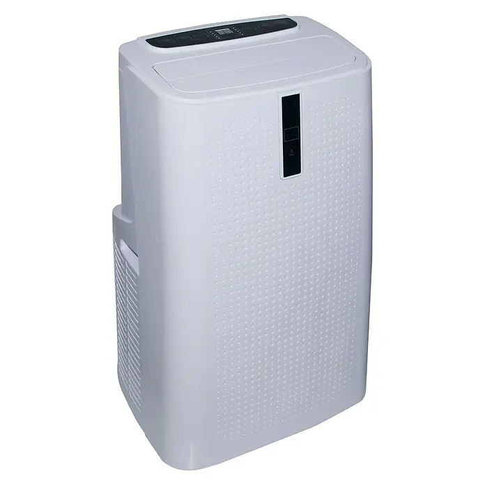 Voltomat Aire acondicionado portátil Eurus - 3.500 W, Tamaño de la estancia: 35 m², Blanco - Aire acondicionado portátil en blanco con pantalla digital y panel de control para una gestión sencilla de la temperatura ambiente.