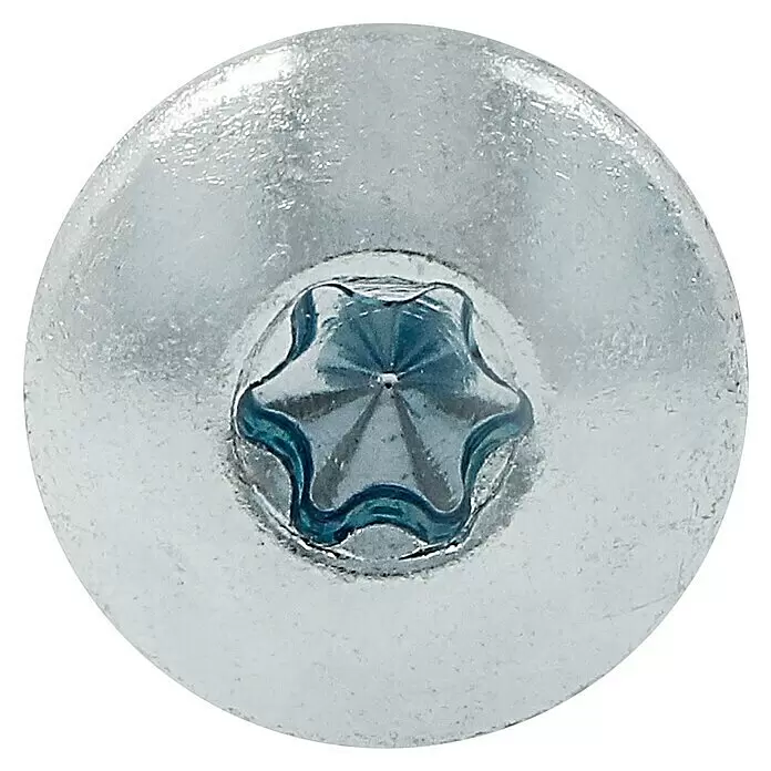 Profi Depot Spanplattenschraube VZ - 6 x 60 mm, 50 Stk., Verzinkt, TX für TORX-Antriebe - Silberner Schraubenkopf mit Sternantrieb.
