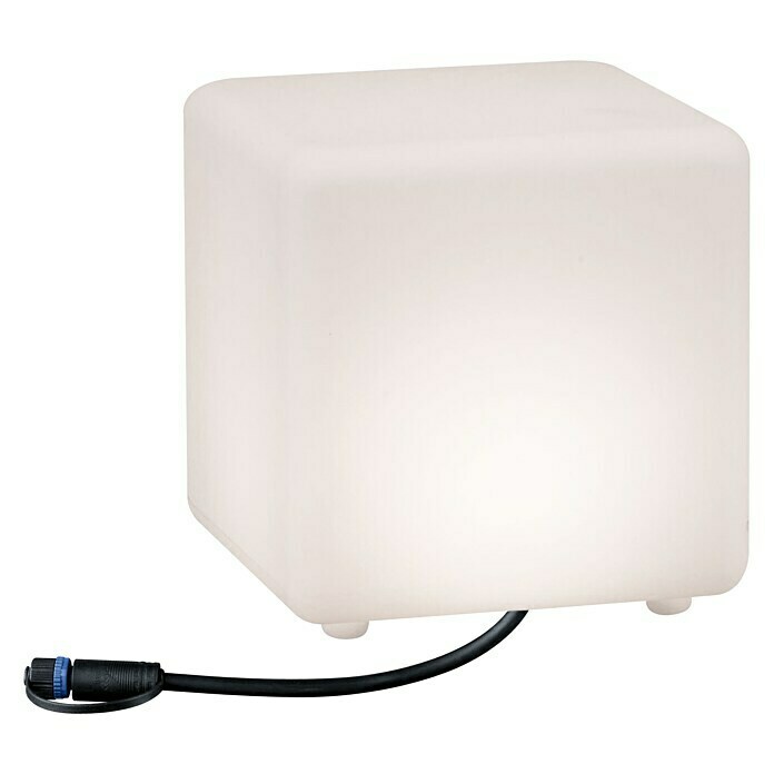 Paulmann Plug & Shine LED-Außenleuchte Cube2,8 W, 1-flammig, Warmweiß, IP67 Diagonal View