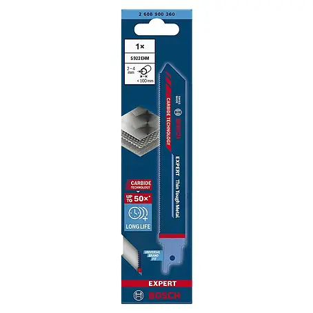 Bosch Expert Hoja de sierra de sable Thin Tough Metal