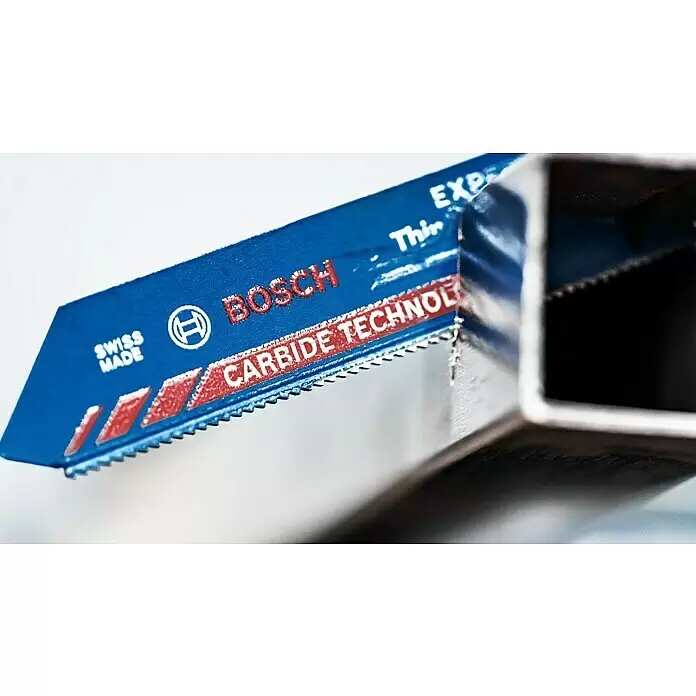 Bosch Expert Säbelsägeblatt Thin Tough Metal S922EHM - Länge: 150 mm, Inox/Edelstahl - Detailaufnahme
