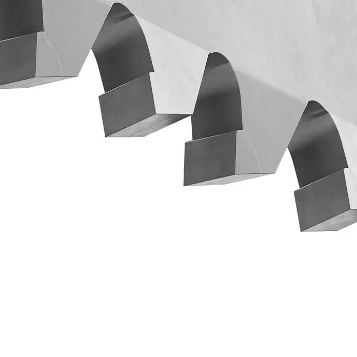 Bosch Expert Säbelsägeblatt Fiber Plaster T141 HM - Länge: 100 mm - Graue geometrische Struktur mit sich wiederholenden bogenartigen Elementen.
