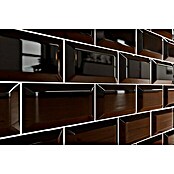 Modern Style Wandfliese Manhattan Biselado Negro (7,5 x 15 cm, Schwarz, Glänzend) | BAUHAUS