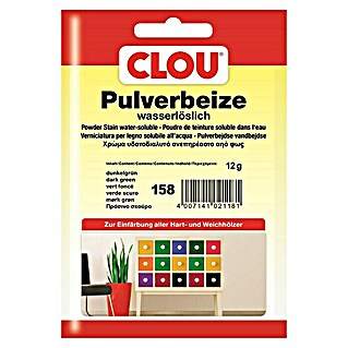 Clou Holzbeize Pulverbeize (Dunkelgrün, 12 g, Geeignet für: Alle Holzarten)