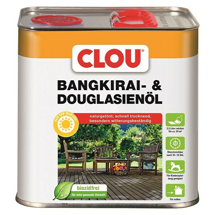 Clou Bangkirai-Öl & Douglasien-Öl (Naturgetönt/Farblos, 2,5 l) | BAUHAUS