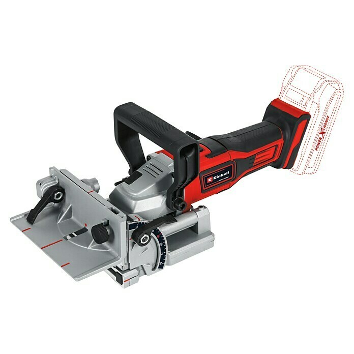 Einhell Power X-Change Akku-Flachdübelfräse TE-BJ 18 Li - Solo18 V, Ohne Akku, Leerlaufdrehzahl: 6.500 U/min Diagonal View