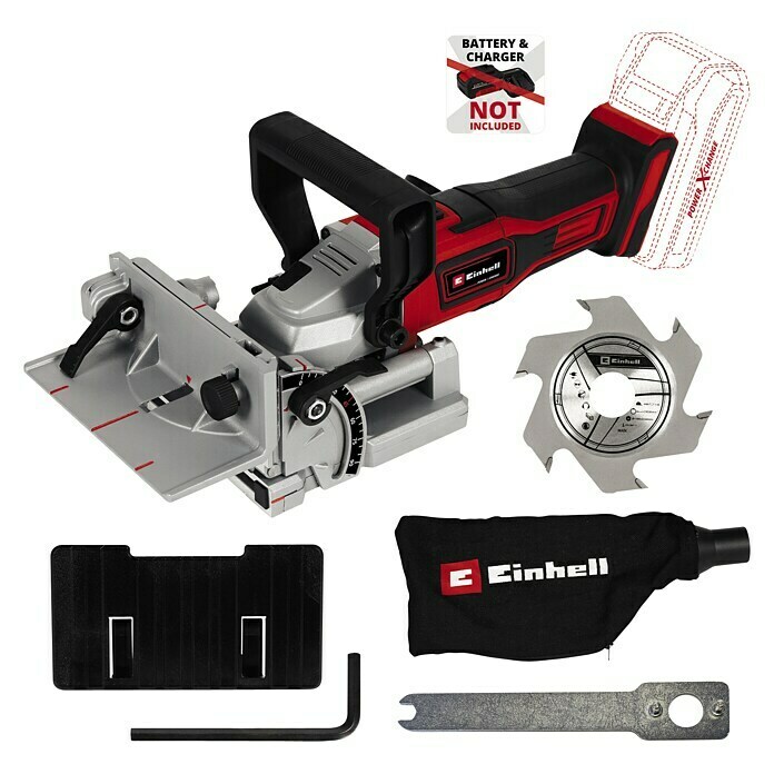 Einhell Power X-Change Akku-Flachdübelfräse TE-BJ 18 Li - Solo18 V, Ohne Akku, Leerlaufdrehzahl: 6.500 U/min Diagonal View