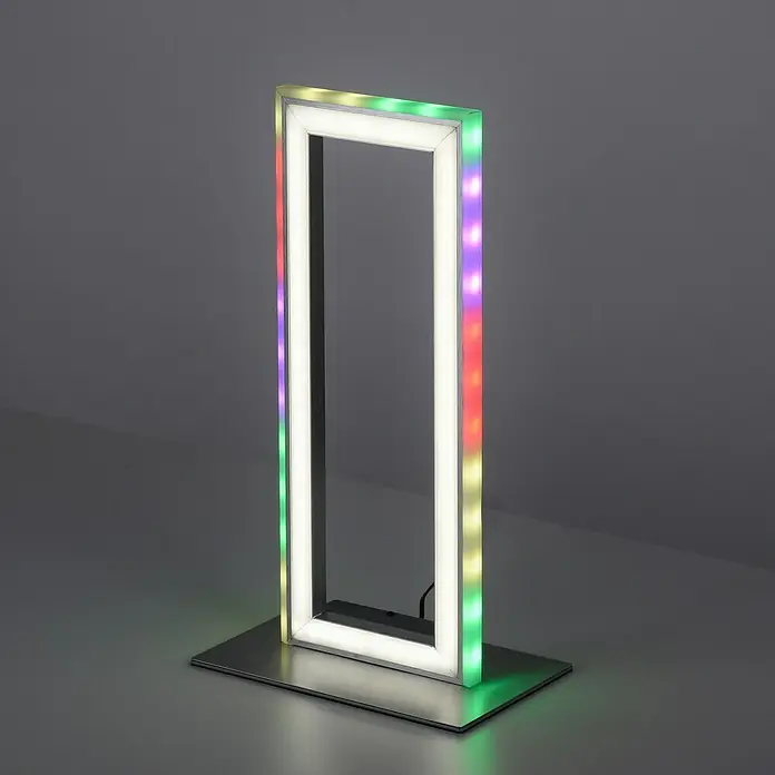 Just Light Felix LED-Tischleuchte - 12 W, Stahl, Mehrfarbig - Ein modernes LED-Leuchtelement mit Farbwechsel, das als dekoratives Highlight auf jedem Tisch oder Regal dient.