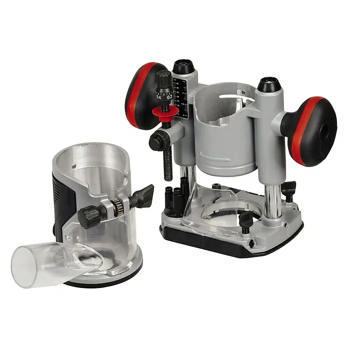 Einhell Professional PXC 18V Fresadora combinada de batería TP-RO 18 Set Li BL - 18 V, Sin batería - Dos bases de inmersión de precisión para fresadoras, ideales para trabajos de madera detallados y resultados profesionales.