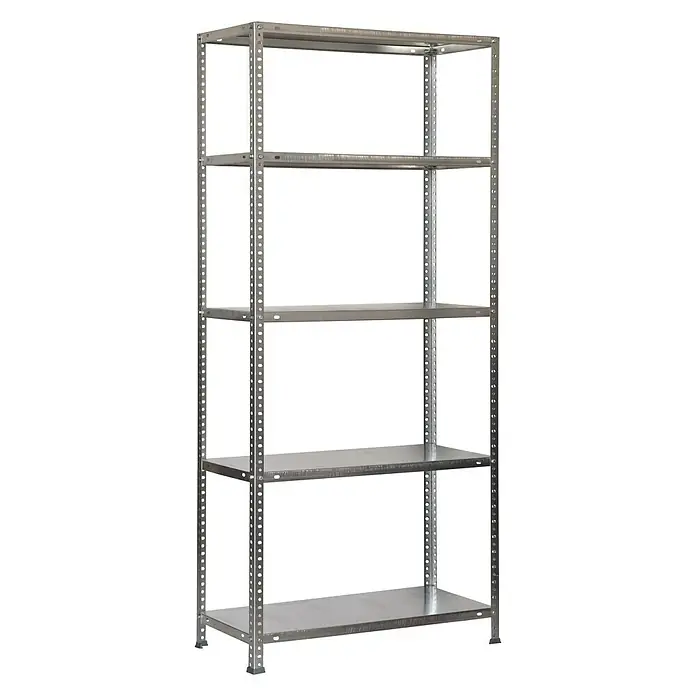 Simonrack Simonclassic Metallregal Comfort - H x B x T: 180 x 90 x 40 cm, Traglast pro Boden: 100 kg, Anzahl Böden: 5 Stk., Schrauben, Silber - Metallregal mit fünf Regalböden zur Lagerung von Gegenständen im Keller, in der Garage oder im Lagerraum. Stabiles und langlebiges Aufbewahrungsmöbel.