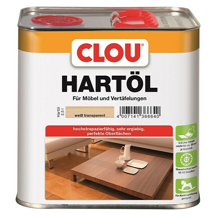 Clou Hartöl (Farblos, 2,5 l) | BAUHAUS