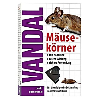 Vandal Mäuseköderbox Mäuseköder (1 x Köderbox mit Schlüsse, 10 g Mäusekörner

)
