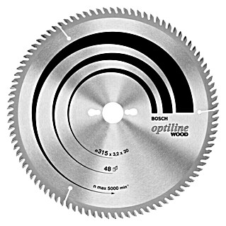 Bosch Kreissägeblatt Optiline Wood (315 mm, Bohrung: 30 mm, Stärke: 3,2 mm, 48 Zähne)