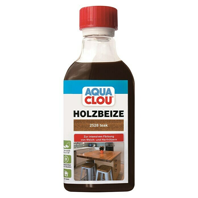 Clou Aqua Holzbeize (Teak, 250 ml)