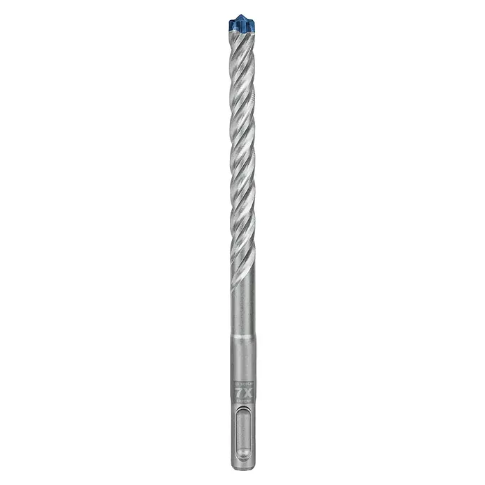 Bosch Expert SDS-Plus Betonbohrer-Set SDS Plus-7X - Durchmesser: 10 mm, Länge: 165 mm, 10 Stk. - Spiralbohrer mit blauer Spitze, geeignet für anspruchsvolle Bohrarbeiten. Das Werkzeug ist robust und präzise gefertigt.