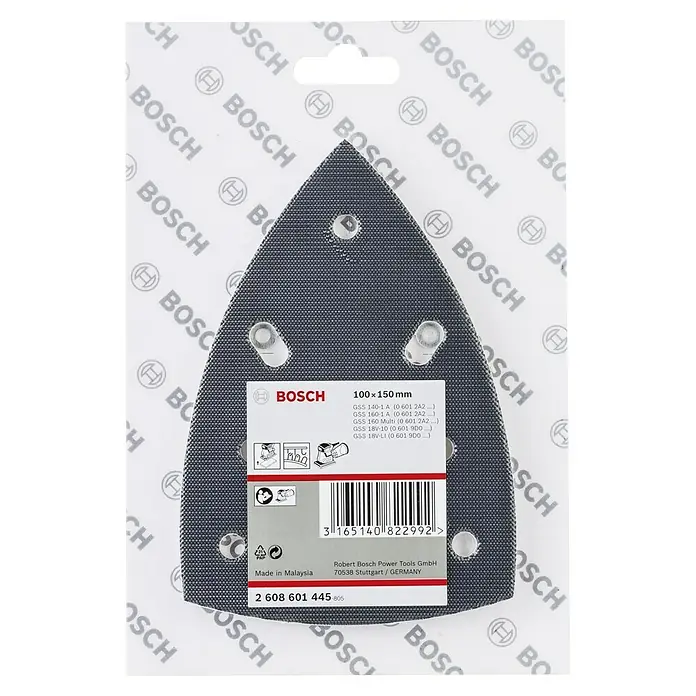 Bosch Schleifplatte100 x 150 mm, 1 Stk. - Bosch Schleifpapier-Set, 100x150 mm, passend für GSS 140-1 A, GSS 160-1 A, GSS 160 Multi, GSS 18V-10 und GSS 18V-LI Schleifmaschinen.