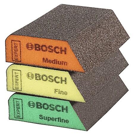 Bosch Professional Expert Esponja abrasiva S470 (Tamaño de grano: Medio, L x An x Al: 97 x 69 x 26 mm, 3 pzs.)