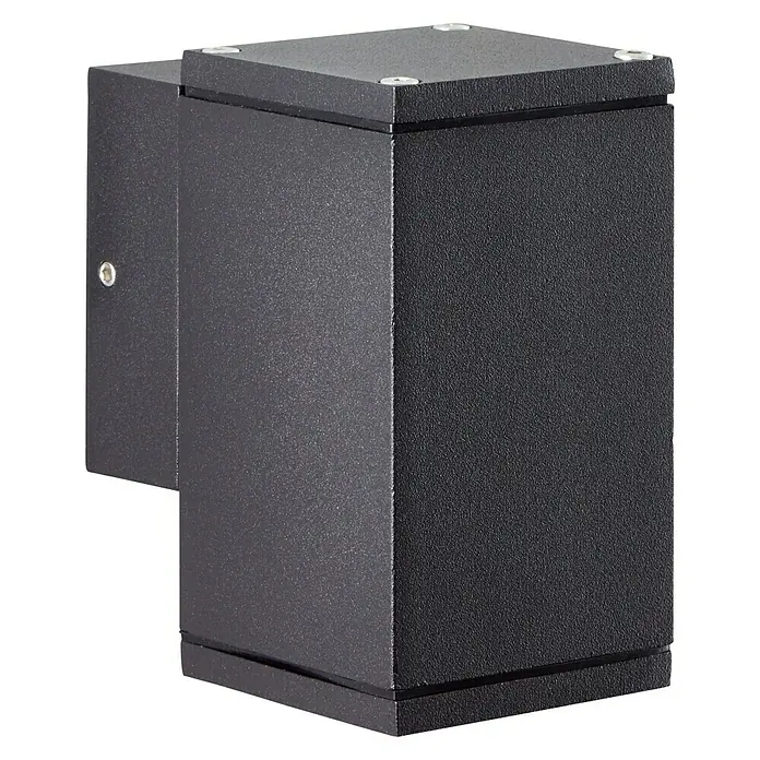 Brilliant Außenwandleuchte Hally - 40 W, 9,3 x 6,3 x 10,8 cm, Anthrazit, IP44 - Moderne, würfelförmige Außenwandleuchte in Anthrazit mit minimalistischem Design für den Außenbereich. Robuste und stilvolle Beleuchtung.