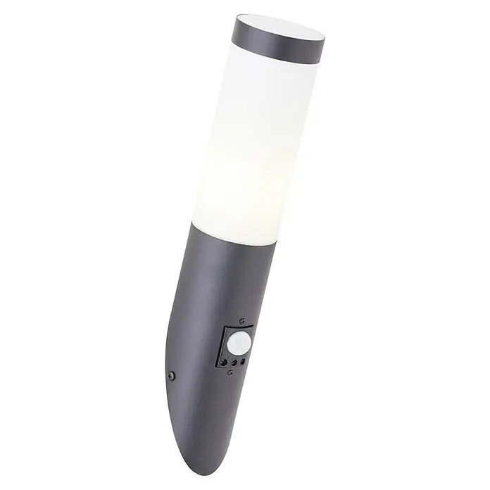 Brilliant Dody Sensor-Außenleuchte - 60 W, 17 x 7,6 x 40 cm, Schwarz, IP44 - Moderne Wandleuchte mit Bewegungsmelder. Das robuste Design und das sanfte Licht machen sie ideal für den Außenbereich.