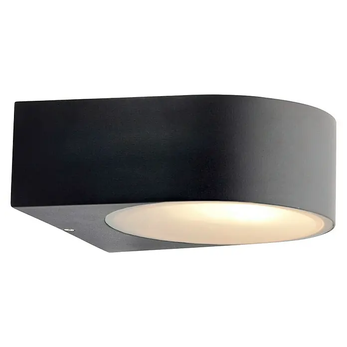Brilliant Außenwandleuchte Tyler - 28 W, 19 x 17 x 7 cm, Schwarz, IP44 - Stilvolle Wandleuchte für den Innen- und Außenbereich. Die moderne Lampe sorgt mit ihrem runden Design für angenehmes Licht.