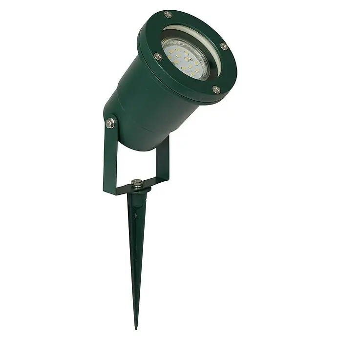 Brilliant LED-Erdspießleuchte Frasco - 60 W, Ø x H: 9,2 x 28,5 cm, Grün, IP44 - Grüner LED-Gartenstrahler mit Erdspieß, ideal für die Beleuchtung von Gärten und Außenbereichen. Robuste Bauweise für den Außeneinsatz.