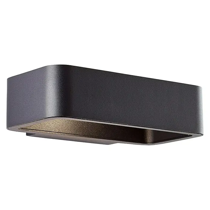 Brilliant LED-Außenwandleuchte Golda - 7 W, 13,1 x 22 x 5,5 cm, Schwarz, IP54 - Elegante, rechteckige Wandleuchte in Schwarz. Perfekt für moderne Innenräume, spendet warmes, indirektes Licht und setzt stilvolle Akzente.